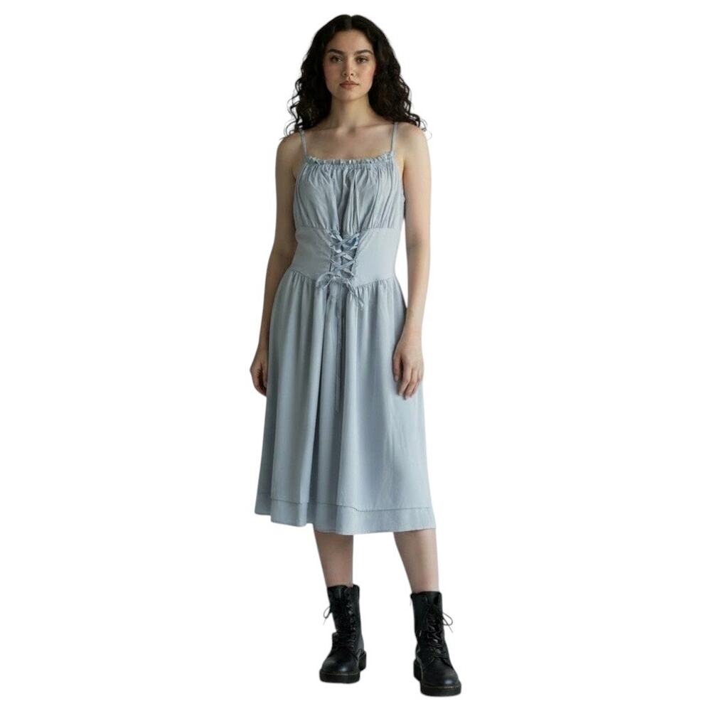 Scarlet Darkness Womens Dress Blue Renaissance Size XL Whimsigoth Oktoberfest